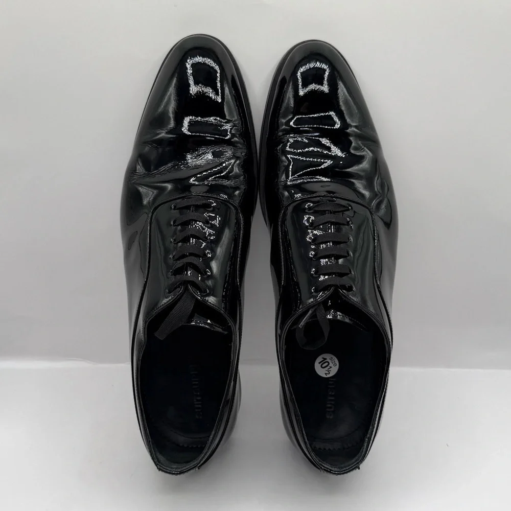 Suitsupply Tuxedo Shoes Mens 44 US 11 Black Patent Leather Oxford Formal